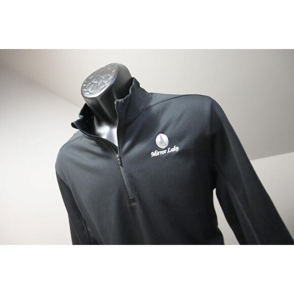 Nike Golf Jacket Dri Fit Performance 1/4 Zip Pull Over Black Mens Sz Medium - Picture 2 of 11